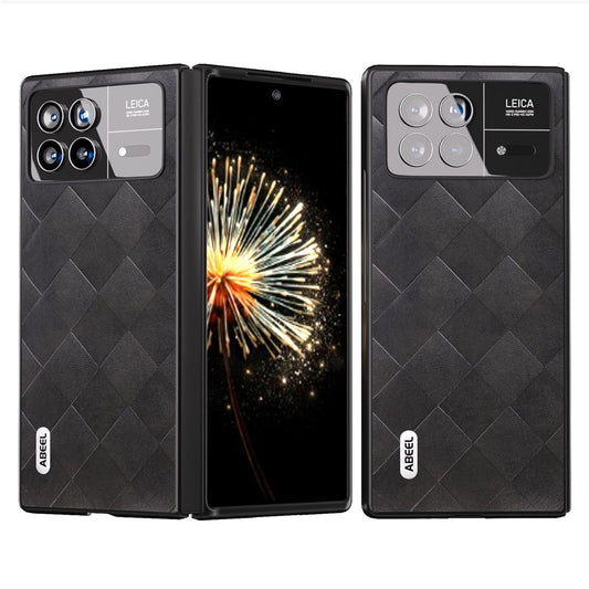 Xiaomi Mix Fold 3 5G Handyhülle – ABEEL mit Gitterstruktur, PU-Leder + PC-Fallschutz