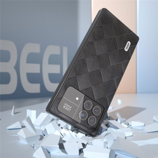 Xiaomi Mix Fold 3 5G Handyhülle – ABEEL mit Gitterstruktur, PU-Leder + PC-Fallschutz