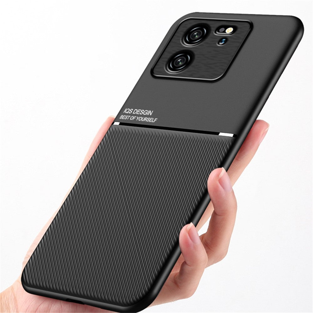 For Xiaomi Redmi K60 Ultra / 13T / 13T Pro Anti-Scratch Phone Cover Built-in Metal Sheet Phone Case PU Leather+TPU Shell