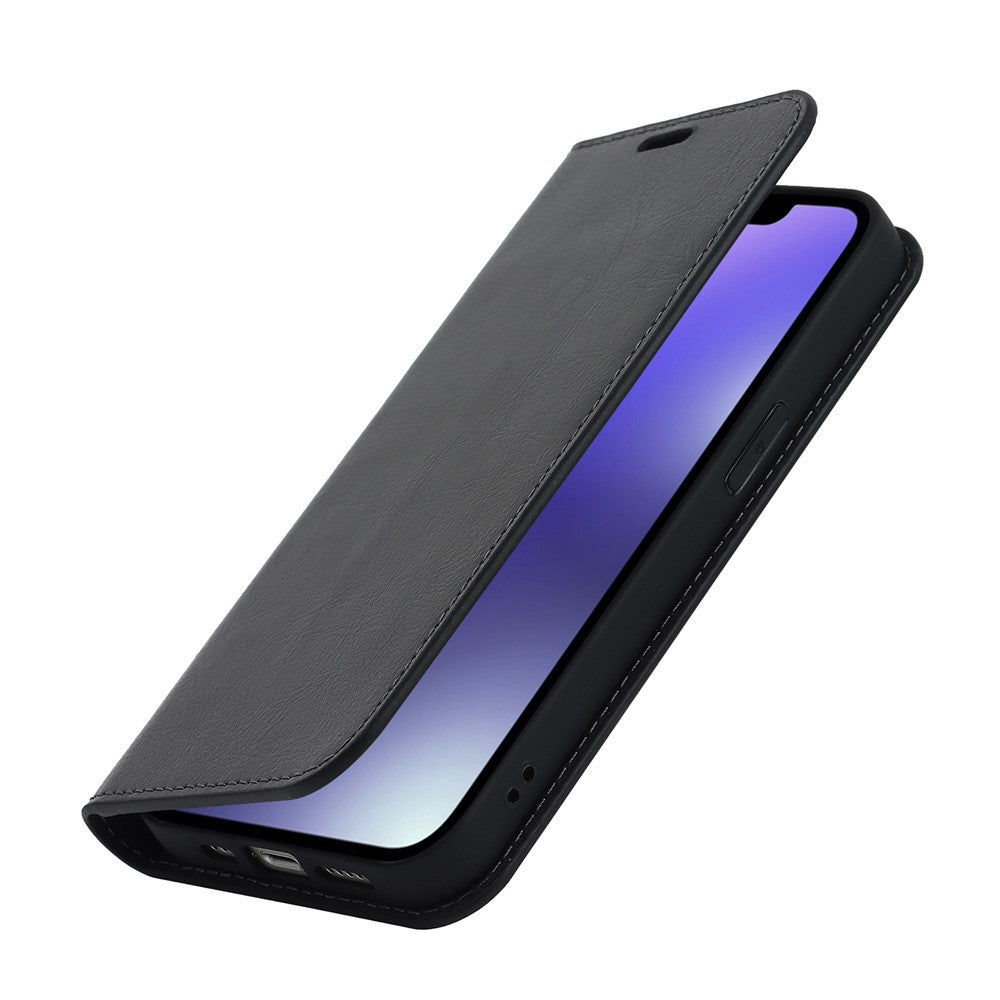 iPhone 15 Echtleder-Hülle mit Kartenfach
