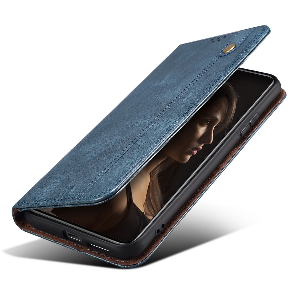 For Honor X6a 4G Stand Wallet Case PU Leather Phone Shell Waxy Crazy Horse Texture Mobile Phone Cover