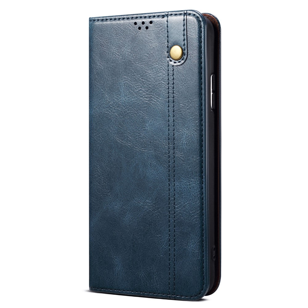 For Honor X6a 4G Stand Wallet Case PU Leather Phone Shell Waxy Crazy Horse Texture Mobile Phone Cover