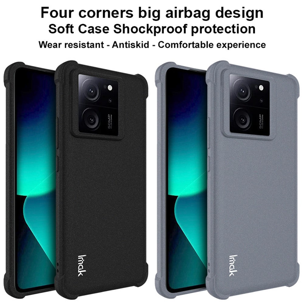 IMAK For Xiaomi 13T / 13T Pro Matte Phone Case Shock-absorbing Airbag TPU Phone Cover