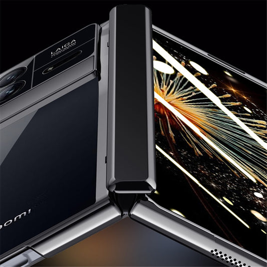 Xiaomi Mix Fold 3 5G Handyhülle – Durchsichtige PC-Kickstand- mit Anti-Spionage-Displayschutz
