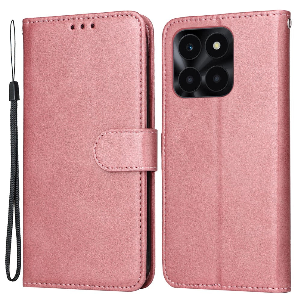 For Honor X6a 4G Case Calf Texture Wallet Stand PU Leather Cell Phone Cover