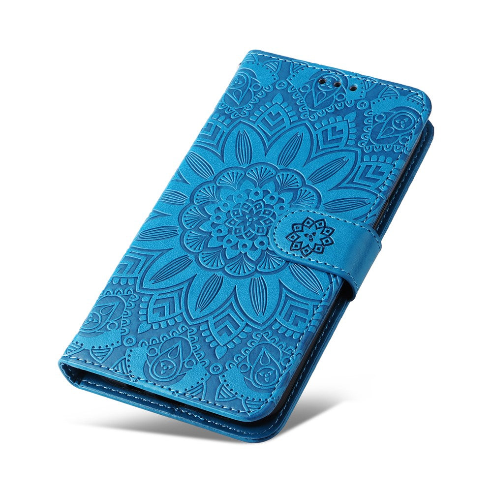 For Honor X6a 4G Case PU Leather Sunflower Imprinted Phone Cover Wallet Stand Shell