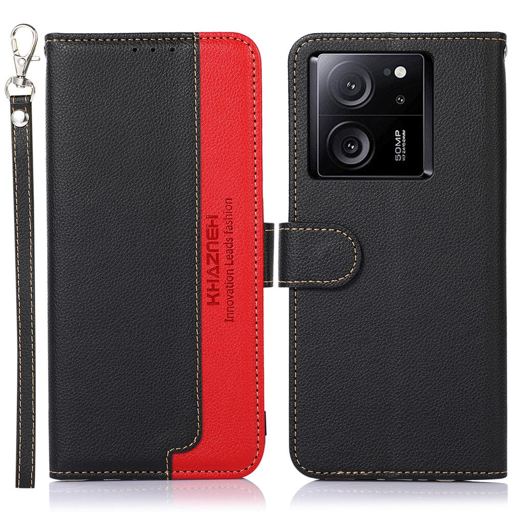 KHAZNEH For Xiaomi 13T / 13T Pro / Redmi K60 Ultra Case RFID Blocking Leather Case with Stand Wallet