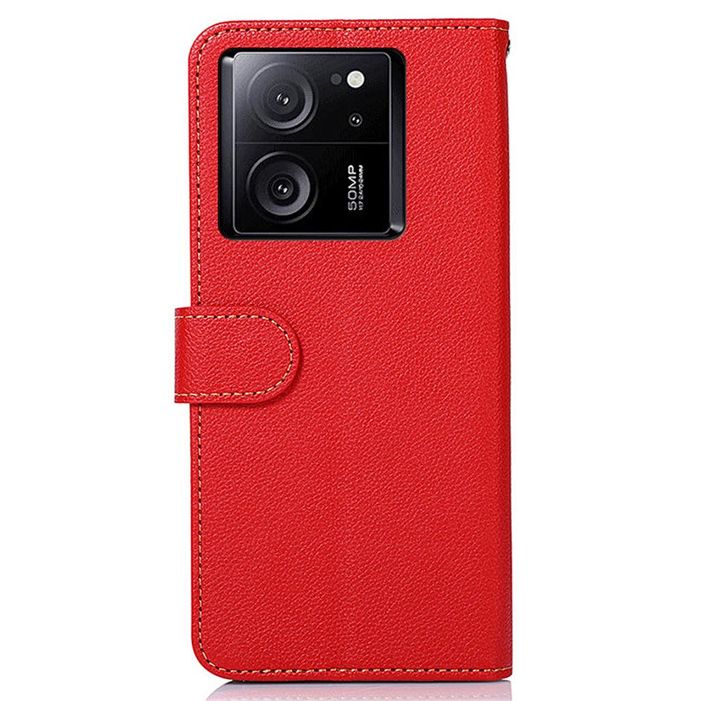 KHAZNEH For Xiaomi 13T / 13T Pro / Redmi K60 Ultra Case RFID Blocking Leather Case with Stand Wallet