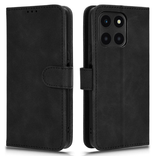 Honor X6a 4G Handyhülle – aus hautfreundlichem Leder mit Brieftaschenständer