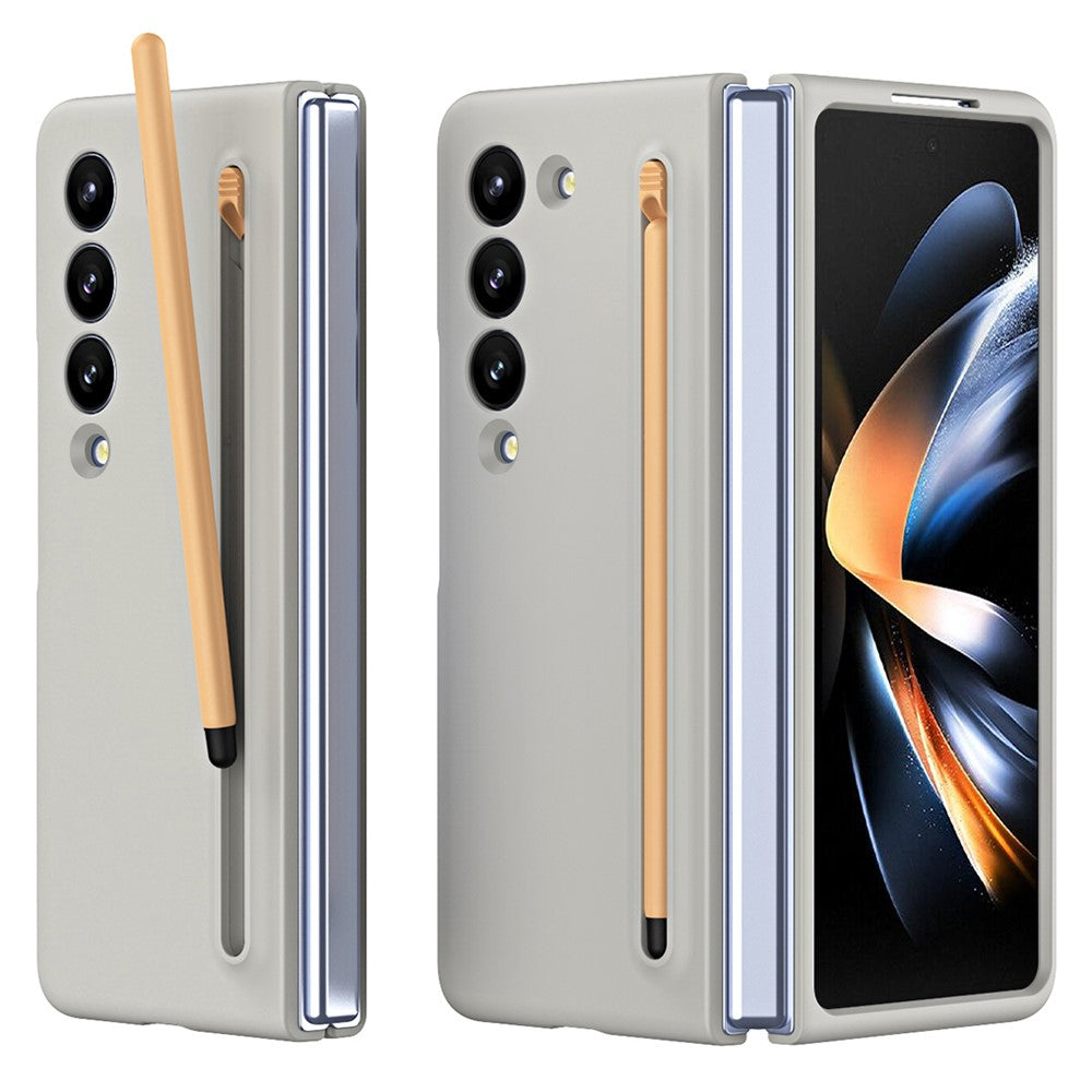 For Samsung Galaxy Z Fold4 5G Case with Stylus Pen Rubberized PC Folding Phone Cover