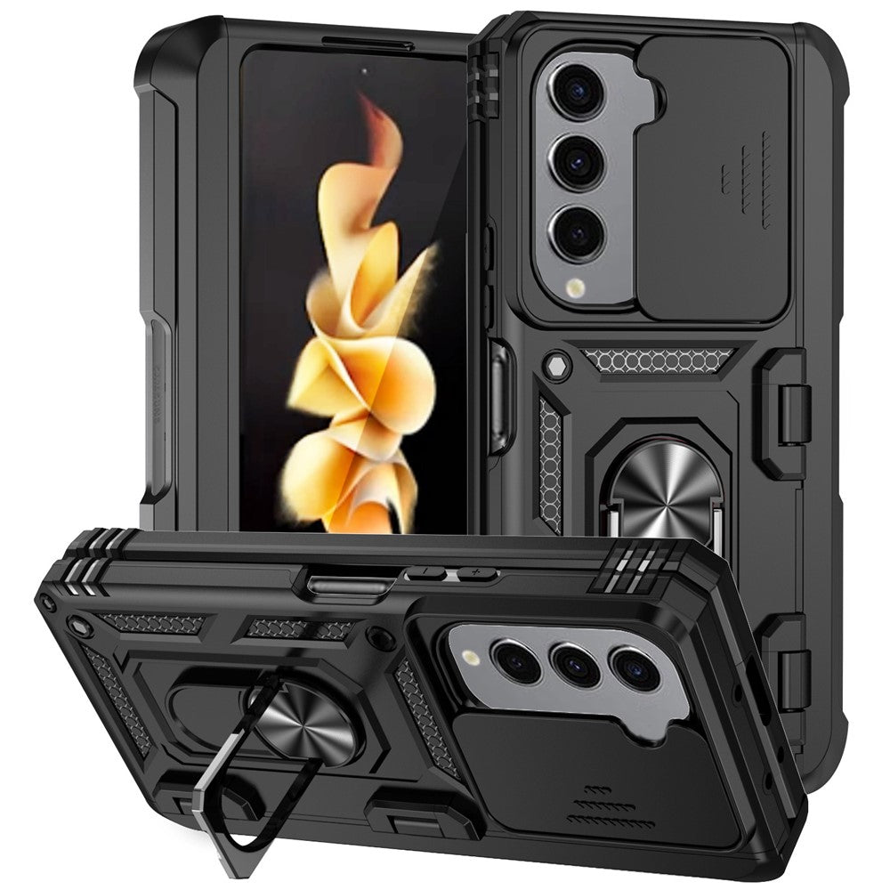 Galaxy Z Fold5 5G Stoßfeste Schutzhülle – mit Kameraschutz-Schieber & 360° Ringhalter