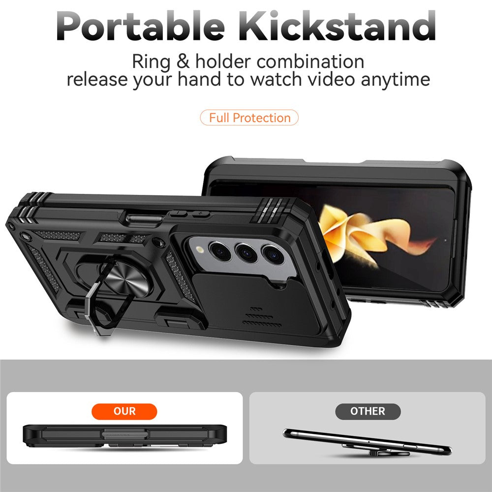 Galaxy Z Fold5 5G Stoßfeste Schutzhülle – mit Kameraschutz-Schieber & 360° Ringhalter