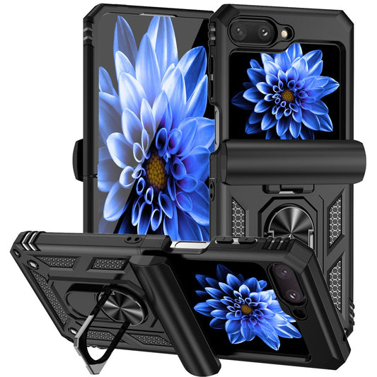 Galaxy Z Flip5 5G Stoßfeste Schutzhülle – 360° Ringhalter