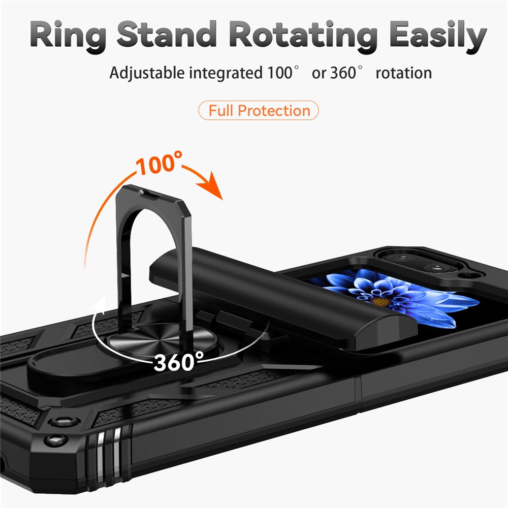 Galaxy Z Flip5 5G Stoßfeste Schutzhülle – 360° Ringhalter