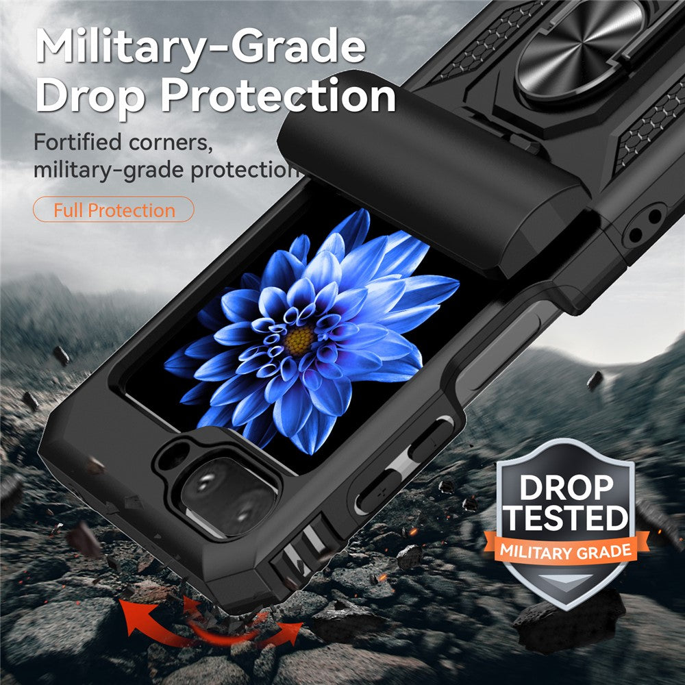 Galaxy Z Flip5 5G Stoßfeste Schutzhülle – 360° Ringhalter
