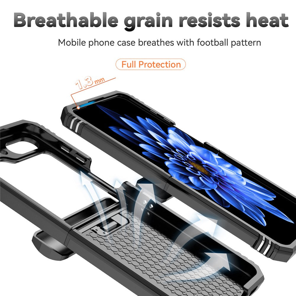 Galaxy Z Flip5 5G Stoßfeste Schutzhülle – 360° Ringhalter