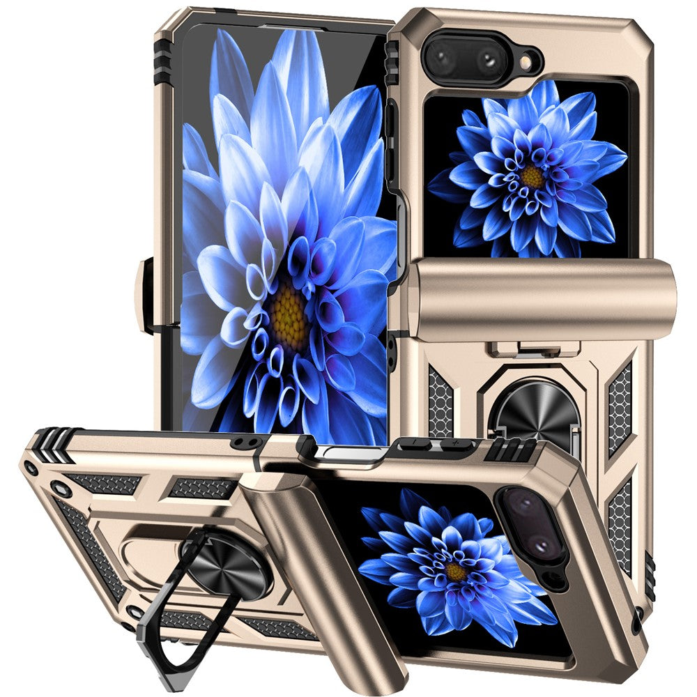 Galaxy Z Flip5 5G Stoßfeste Schutzhülle – 360° Ringhalter