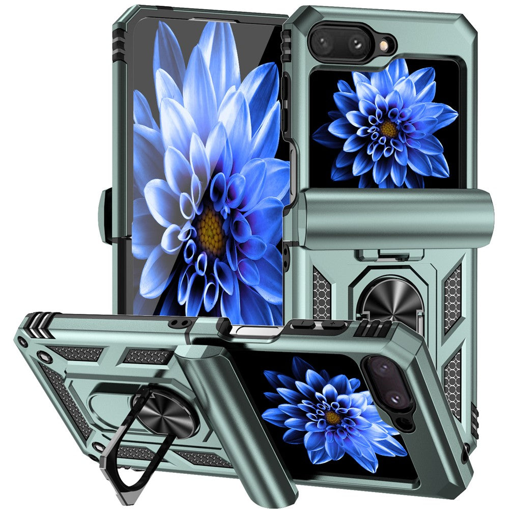 Galaxy Z Flip5 5G Stoßfeste Schutzhülle – 360° Ringhalter