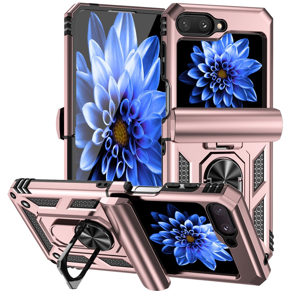 Galaxy Z Flip5 5G Stoßfeste Schutzhülle – 360° Ringhalter