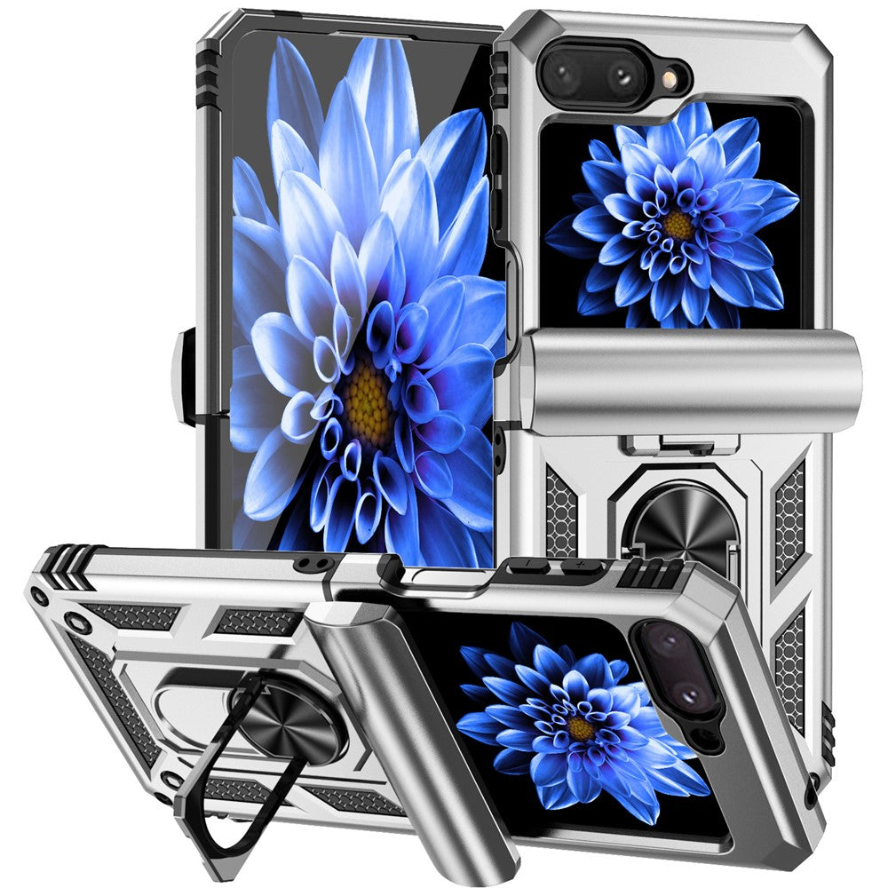 Galaxy Z Flip5 5G Stoßfeste Schutzhülle – 360° Ringhalter
