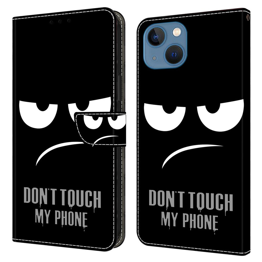 iPhone 15 Wallet-Hülle mit 3D-Muster & Magnetverschluss