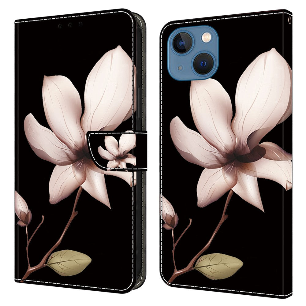 iPhone 15 Wallet-Hülle mit 3D-Muster & Magnetverschluss