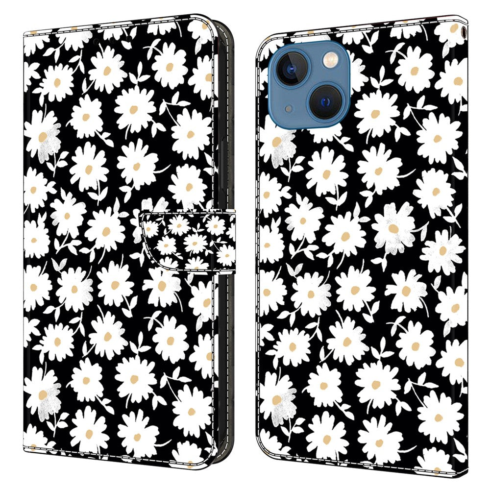 iPhone 15 Wallet-Hülle mit 3D-Muster & Magnetverschluss