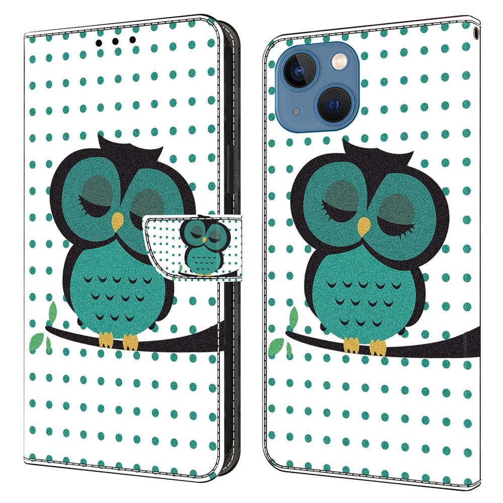 iPhone 15 Wallet-Hülle mit 3D-Muster & Magnetverschluss