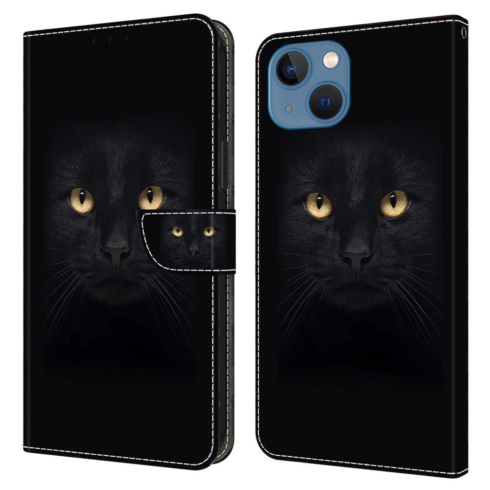 iPhone 15 Wallet-Hülle mit 3D-Muster & Magnetverschluss