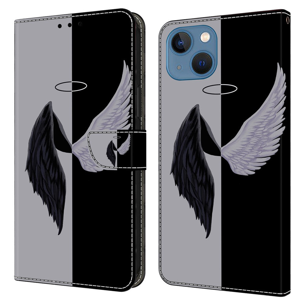 iPhone 15 Wallet-Hülle mit 3D-Muster & Magnetverschluss