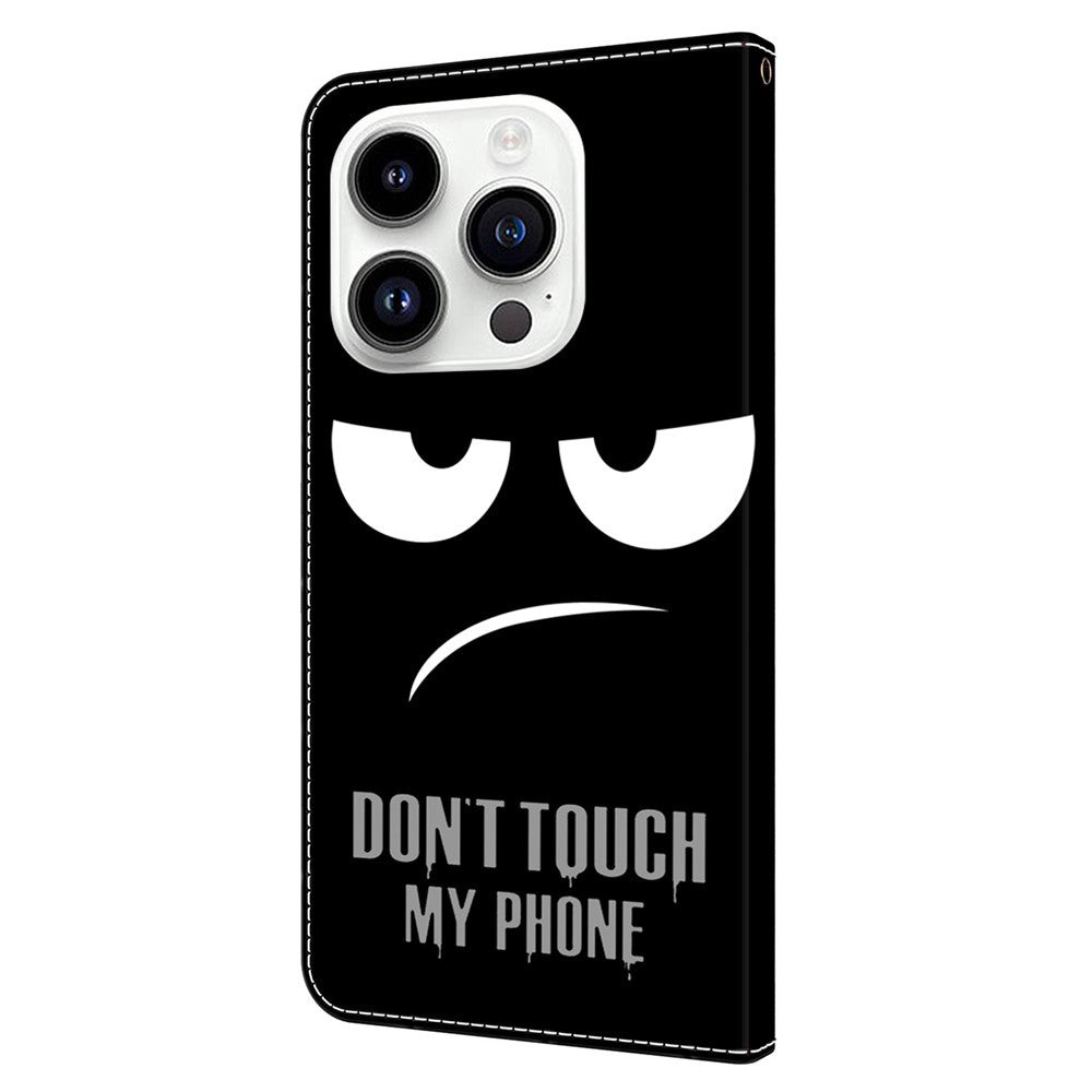 iPhone 15 Pro Wallet-Hülle mit 3D-Muster & Magnetverschluss