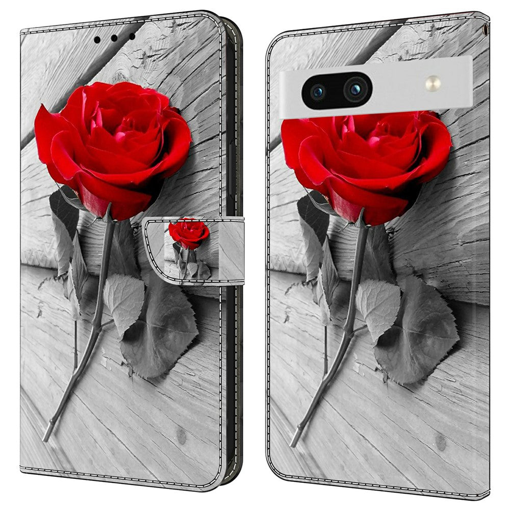Pixel 7a Wallet-Hülle mit 3D-Muster & Magnetverschluss
