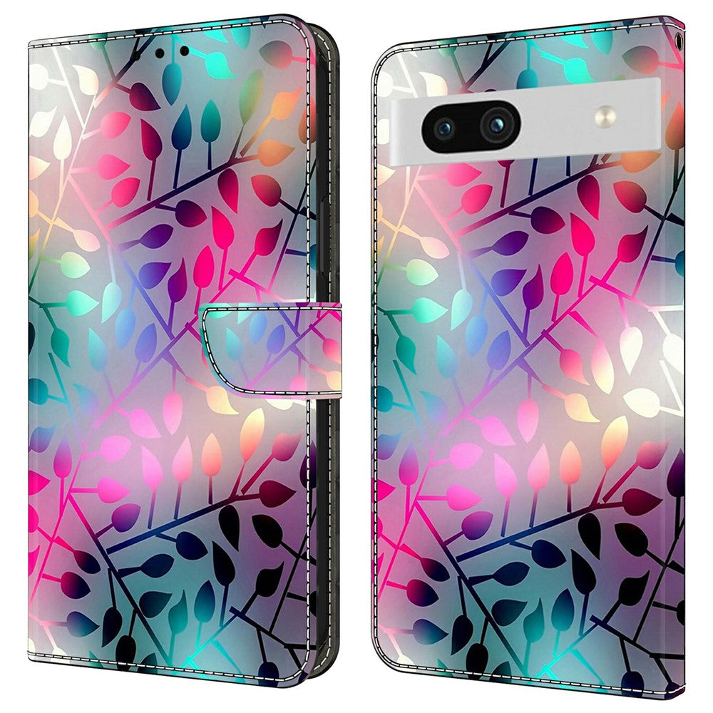 Pixel 7a Wallet-Hülle mit 3D-Muster & Magnetverschluss