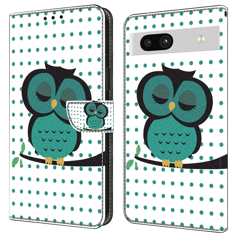 Pixel 7a Wallet-Hülle mit 3D-Muster & Magnetverschluss