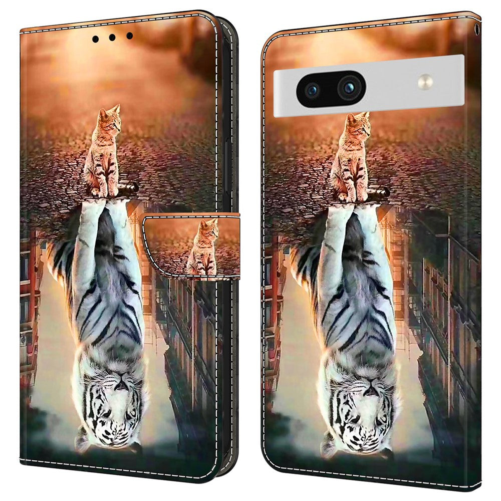 Pixel 7a Wallet-Hülle mit 3D-Muster & Magnetverschluss