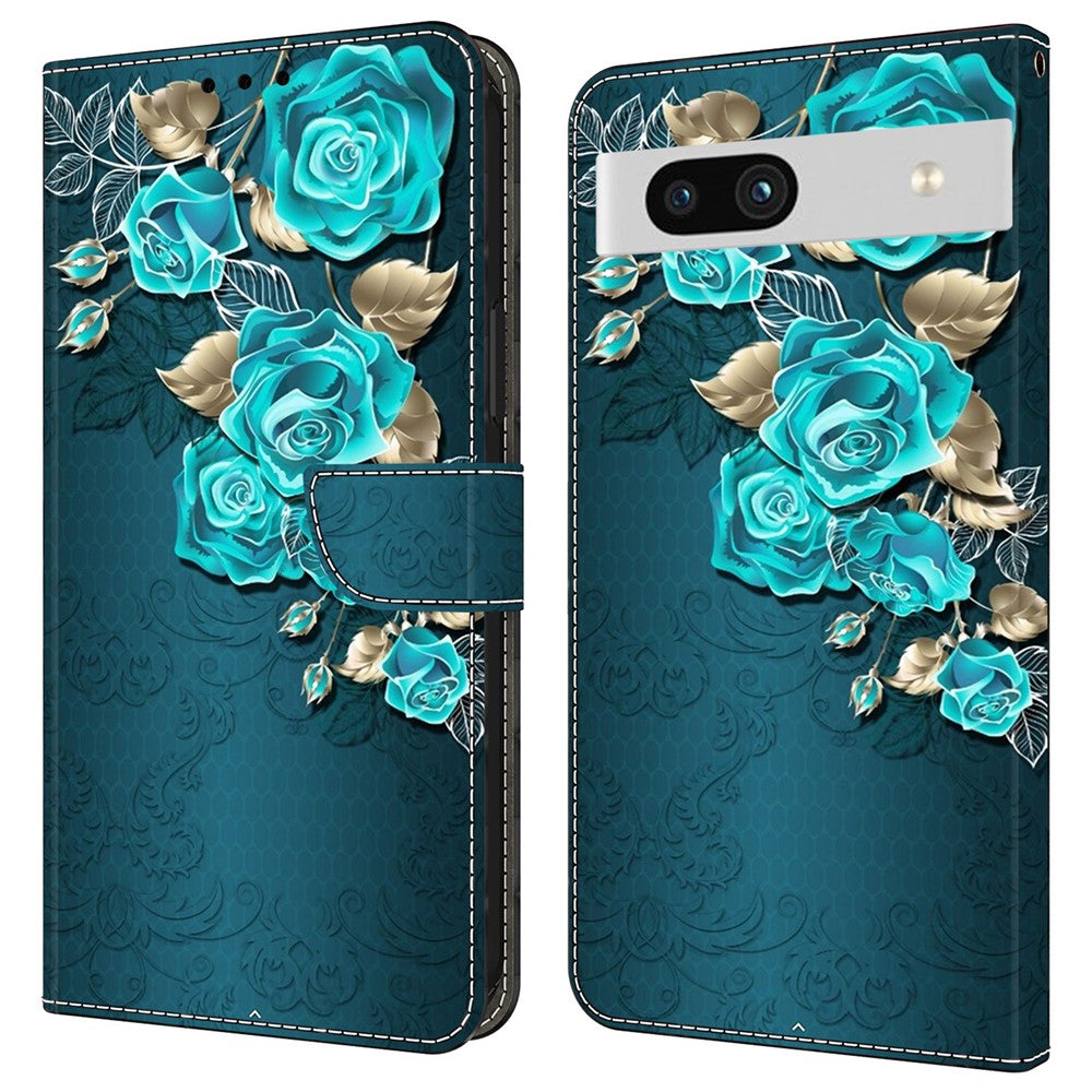 Pixel 7a Wallet-Hülle mit 3D-Muster & Magnetverschluss
