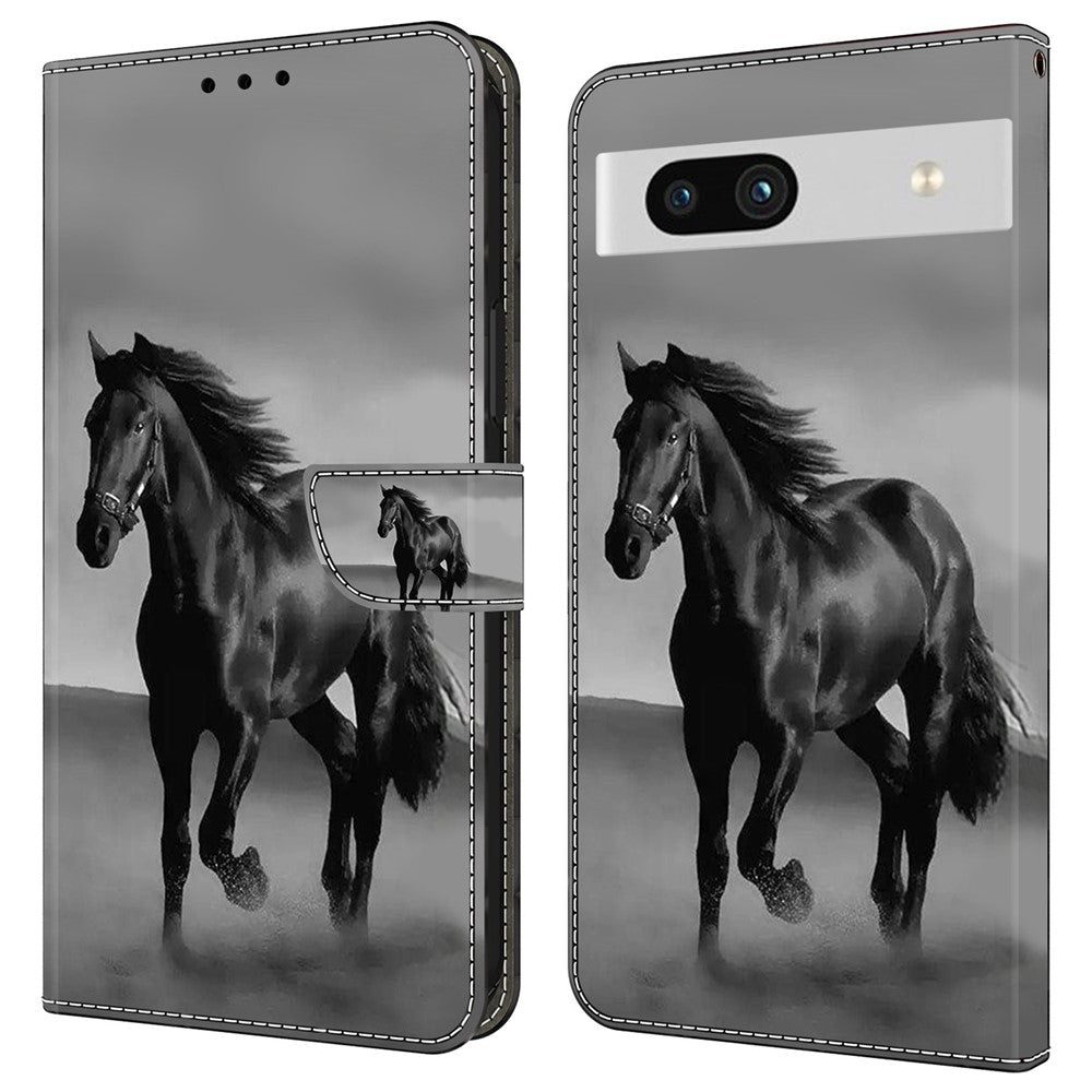 Pixel 7a Wallet-Hülle mit 3D-Muster & Magnetverschluss