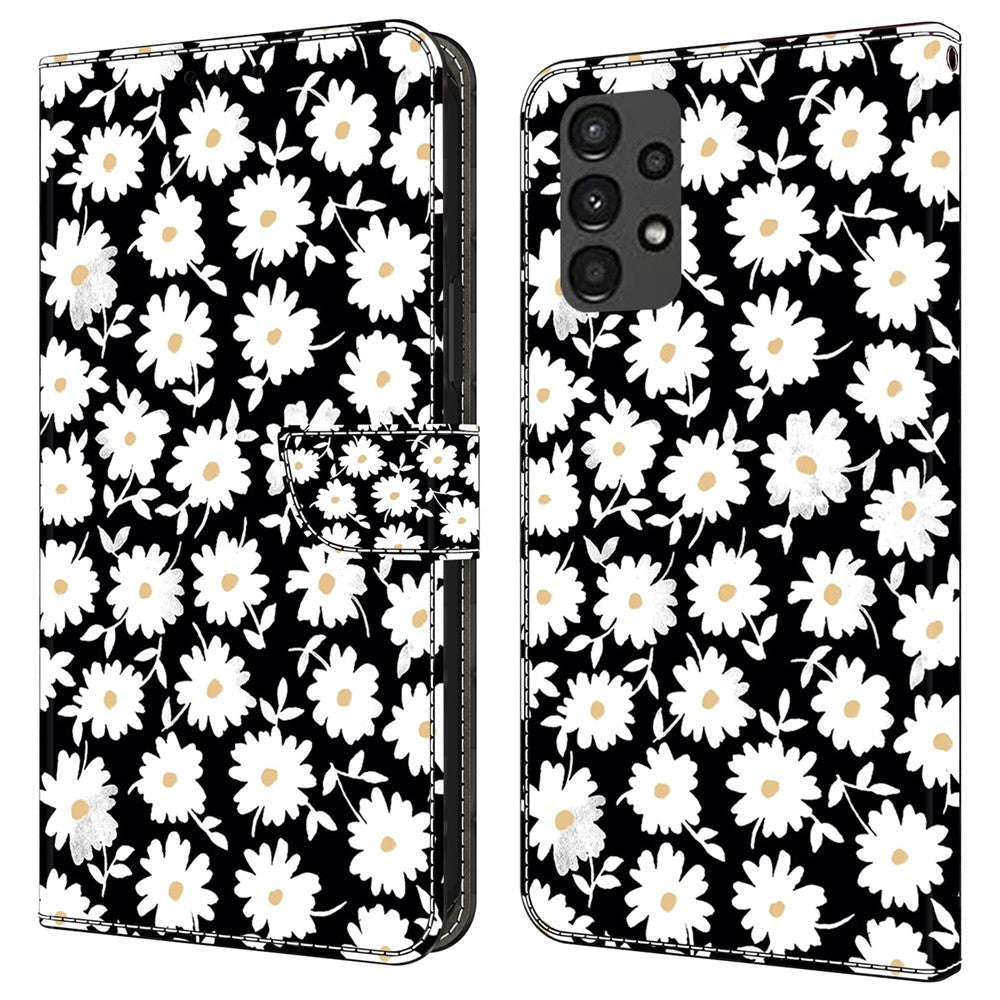 Galaxy A13 5G/4G Wallet-Hülle mit 3D-Muster & Magnetverschluss