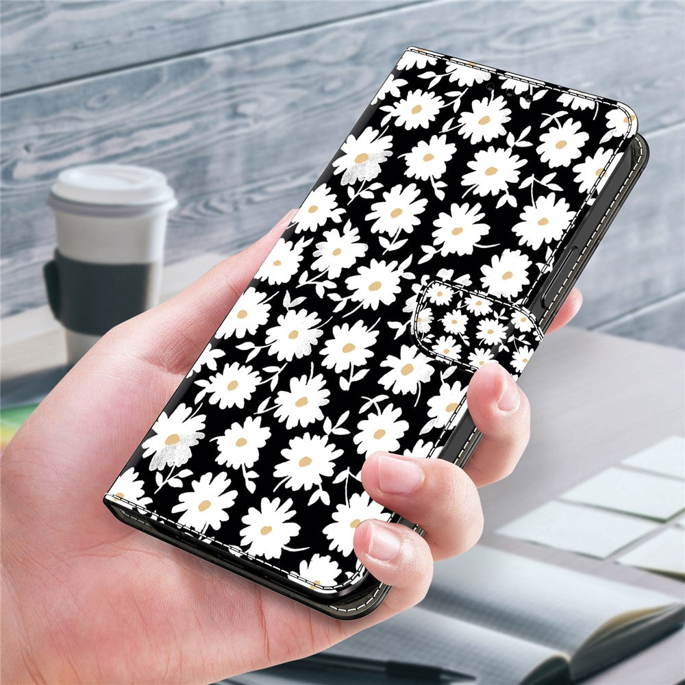 Galaxy A13 5G/4G Wallet-Hülle mit 3D-Muster & Magnetverschluss