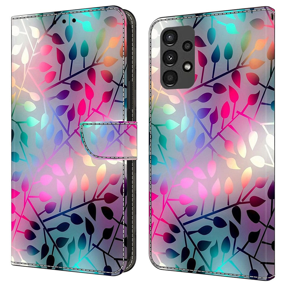 Galaxy A13 5G/4G Wallet-Hülle mit 3D-Muster & Magnetverschluss