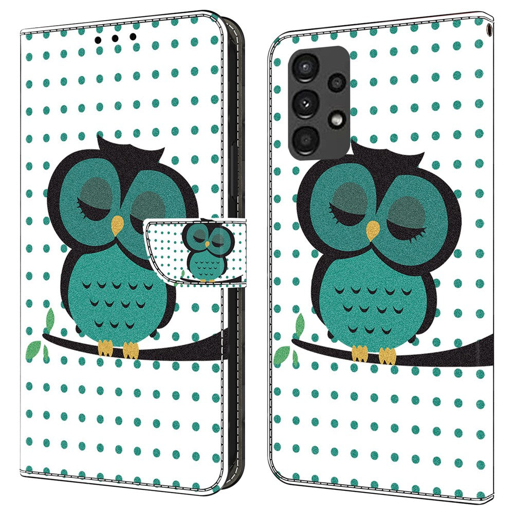 Galaxy A13 5G/4G Wallet-Hülle mit 3D-Muster & Magnetverschluss