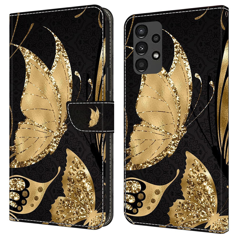 Galaxy A13 5G/4G Wallet-Hülle mit 3D-Muster & Magnetverschluss