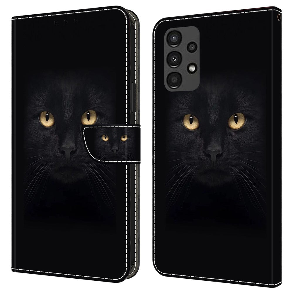 Galaxy A13 5G/4G Wallet-Hülle mit 3D-Muster & Magnetverschluss