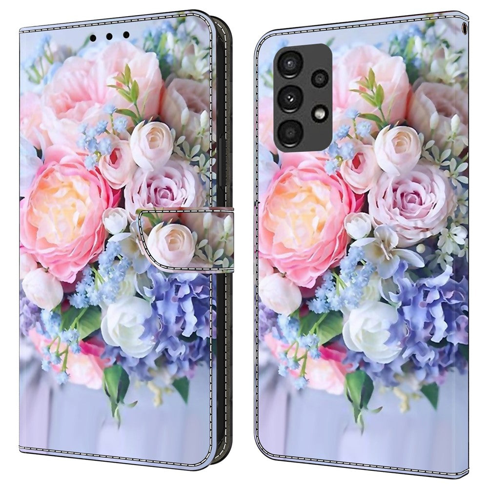 Galaxy A13 5G/4G Wallet-Hülle mit 3D-Muster & Magnetverschluss