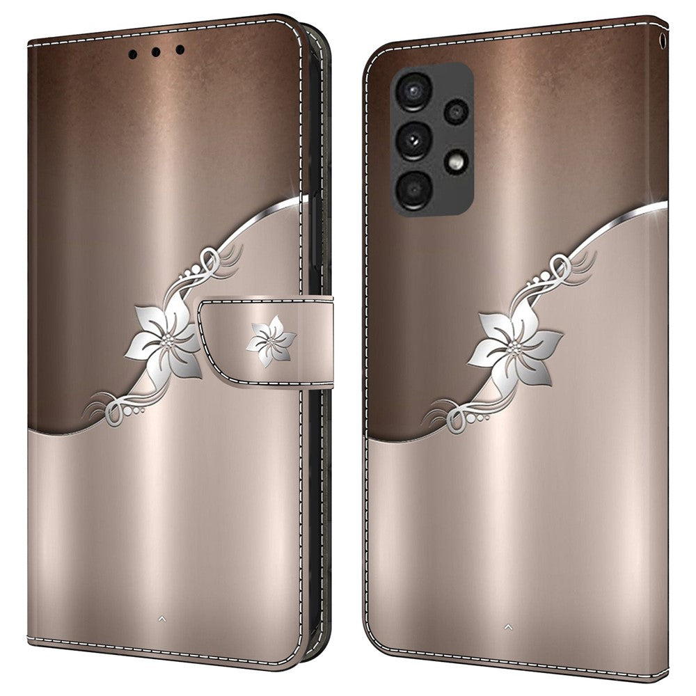 Galaxy A13 5G/4G Wallet-Hülle mit 3D-Muster & Magnetverschluss
