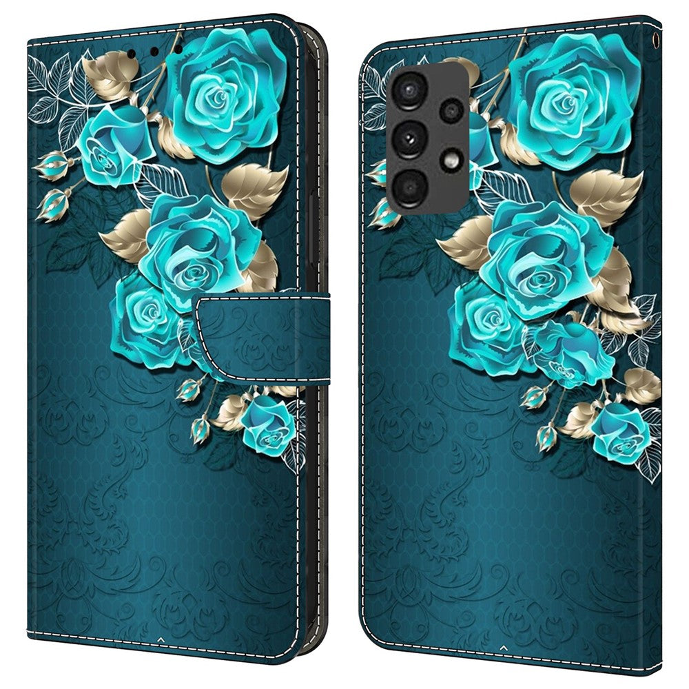 Galaxy A13 5G/4G Wallet-Hülle mit 3D-Muster & Magnetverschluss
