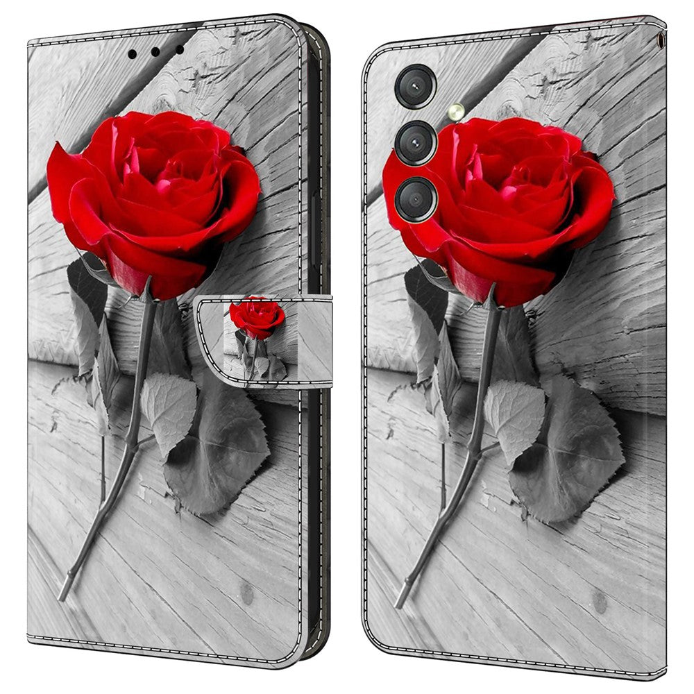 Galaxy A24 4G Wallet-Hülle mit 3D-Muster & Magnetverschluss
