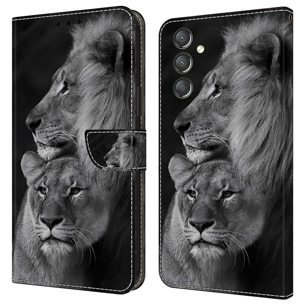 Galaxy A24 4G Wallet-Hülle mit 3D-Muster & Magnetverschluss
