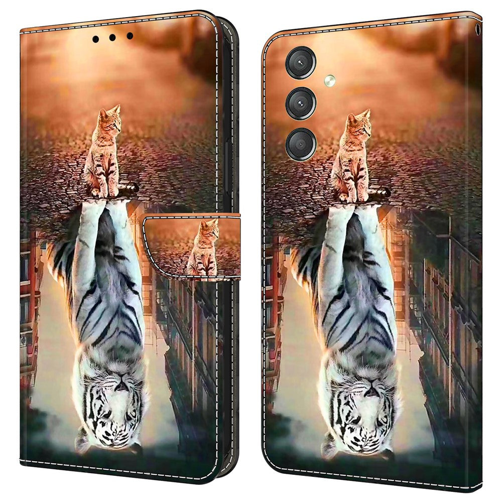 Galaxy A24 4G Wallet-Hülle mit 3D-Muster & Magnetverschluss