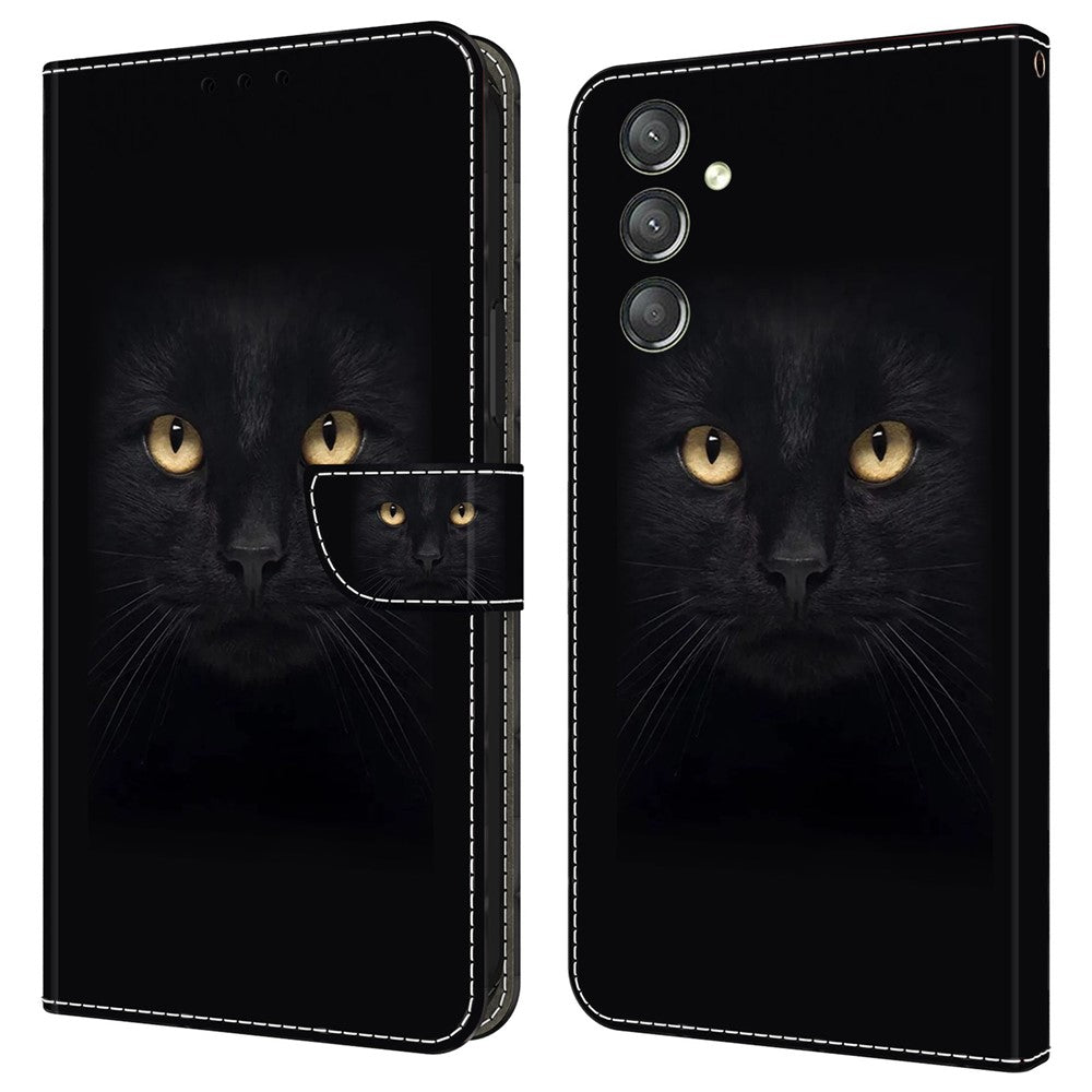 Galaxy A24 4G Wallet-Hülle mit 3D-Muster & Magnetverschluss